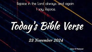 Today's Bible Verse 23.11.2024 ️ November Month | TPM Hymn | Blessing words for you | VOP Gospel ️