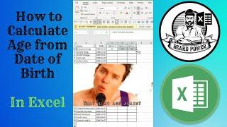 How to Calculate Age from Date of Birth in Excel