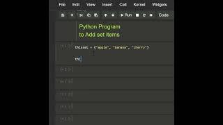 #python program to Add set items