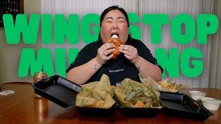 WING•STOP MUKBANG 먹방 *NEW* Lakers Legendary Garlic *FIRST TIME TRYING SANDWICHES*