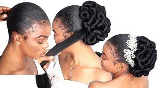 She Asked For Classy Natural Hairstyles Using Braid Extension / Unique And Easy Bridal Hairstyle