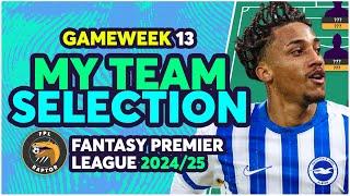 BYE BYE HAALAND  | MY FPL GAMEWEEK 13 TEAM SELECTION | Fantasy Premier League Tips 2024/25