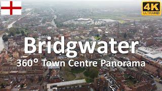 Bridgwater - Town Centre Panorama | Somerset | England | UK - 4k 360°