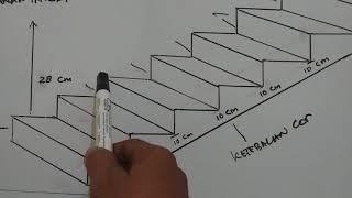 MERANCANG TANGGA BETON-versi Tukang bangunan.