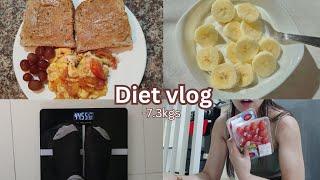 Diet vlog | -7.3 kgs, Egg, Banana, Grapes and tomato Diet, Groceries Diet haul + pad 6 vlog