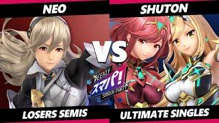 Sumapa 141 LOSERS SEMIS - Shuton (Pyra Mythra) Vs. Neo (Corrin) Smash Ultimate - SSBU