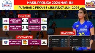 Hasil Proliga 2024 Hari ini~Jumat 07 Juni 2024 - Popsivo Polwan vs BJB Tandamata - Klasemen Terbaru