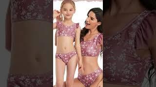 Trendy Printed Swimsuits for Mom And Daughter | Swimwear Set Collection | Rioco Kidswear #Shorts