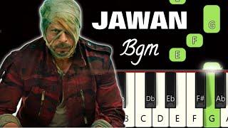 Jawan Teaser Bgm  | Piano tutorial | Piano Notes | Piano Online #pianotimepass #jawan #srk