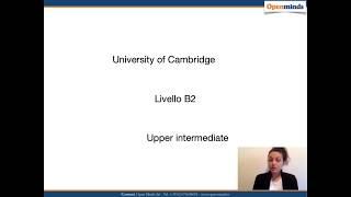 Certificato di inglese livello B2 - First certificate di Cambridge