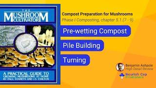 5.1.7-9 Compost Pre-Wetting, Building the Pile, Turning; Mushroom Cultivator, Stamets & Chilton: HDR