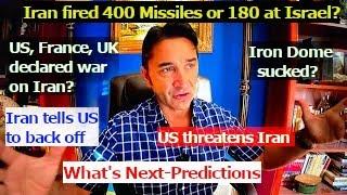 Iran fired 400 or 180 Missiles? Iran warns US. US, UK, France declared war to Iran? US warns Iran.