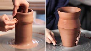 Throwing New Vases from Coarse Clay & Iron Fillings