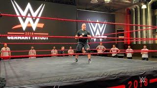 See how WWE hopefuls begin a WWE tryout