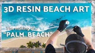 HOW TO PAINT PALM TREES AND RESIN WAVES - OCEAN RESIN ART