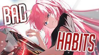 Nightcore - Bad Habits (Rock Version) (Lyrics)