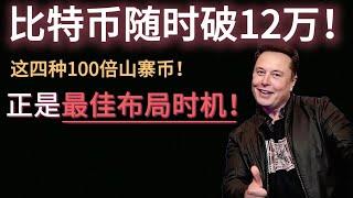 比特币随时破12万！这四种100倍山寨币！正是最佳布局时机！