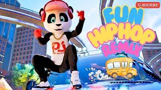 Wheels on the Bus REMIX | Pj Panda | Best Hip-Hop for Kids | Nursery Rhymes | Official Music Video