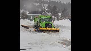 City truck snow plow with wing #shorts #winterstorm #snowplowing #winterstorm