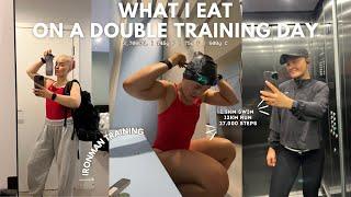 WHAT I EAT *to maintain my period* ON A DOUBLE TRAINING DAY | 3,700 calories