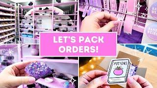  STUDIO VLOG  Packing your orders! // Crystal shop small business diaries