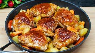 ¡Nunca he comido muslos de pollo así! ¡Una receta fácil y deliciosa de muslo de pollo! #202