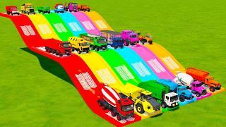 TRANSPORTING ALL TRUCKS, GARBAGE TRUCKS, DUMP TRUCKS, MIXER TRUCKS WITH TRAIN! Farming Simulator 22