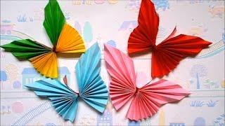 ROOM DECORATION IDEA : HOW TO MAKE PAPER BUTTERFLIES | EASY ORIGAMI | MAISON ZIZOU