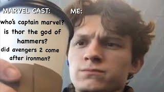 the marvel cast being completely clueless about marvel for 7 minutes straight