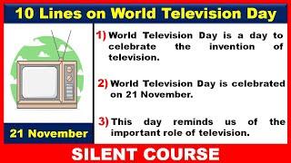 10 Lines on World Television Day In English 2024 | 10 Lines Paragraph on World Television Day