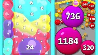 Melty Bubble vs Puff Up - Math Games (Merge Blob 2048) Puzzle