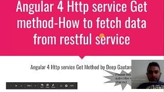 Angular 4 Http Service Example Get method  How to fetch data from restful service