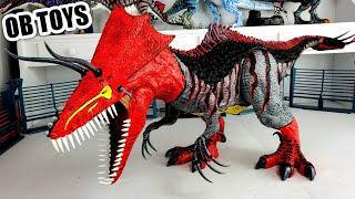 CUSTOM OB TOYS SUPER COLOSSAL MOSA GIGA ULTIMASAURUS | MOSASAURUS GIGANOTOSAURUS HYBRID DINOSAUR TOY