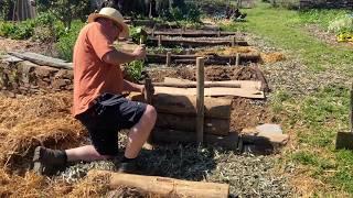 TRANSFORMING a Slope into Small Terraced Vegetable Garden Beds