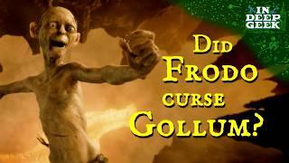 Did Frodo curse Gollum to fall into the Cracks of Doom?