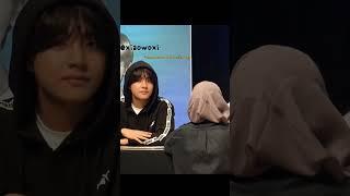 Tatapan V ke Fangirl muslim sangat beda  #shorts #kpop #bts #army #muslim