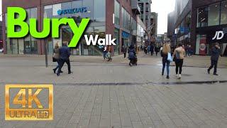 Bury | Town Centre Walk | The Rock [4k/60fps]