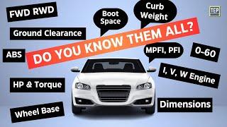 What is HP, Torque, CC, MPFI, Vehicle Dimension, Boot Space, ABS, Wheel Base etc.