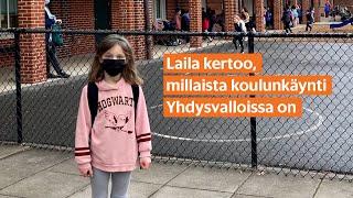 Laila, 7, aloitti koulun uudessa maassa