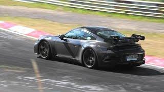 PORSCHE 992 GT3 SPIED TESTING AT THE NÜRBURGRING