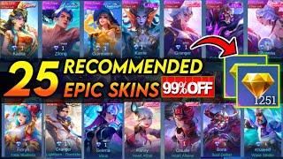 25 RECOMMENDED EPIC SKIN TO BUY WITH 1  | PROMO DIAMOND 2024! - MLBB