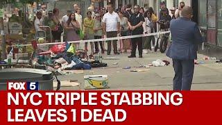 NYC triple stabbing leaves 1 dead; man in custody