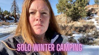 Winter SUV Camping Vlog - Mammoth Lakes - Hot Springs, Boondocking & Winter Walks