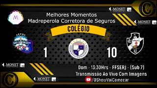 Melhores Momentos Madreperola Rio Esporte 1 x 10 Vasco - Sub 7 - FFSERJ