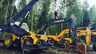 TAKING BOOM CYLINDER OFF VOLVO 330