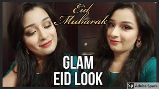 Glam Eid Makeup Tutorial | Eid Makeup for Green Dress | Party Makeup Look