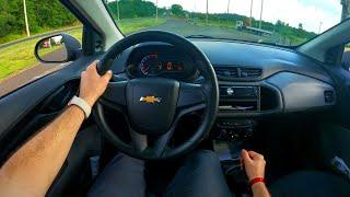 Chevrolet Onix 1.0 (80hp) 2018 / POV Test drive 4K (No narration)