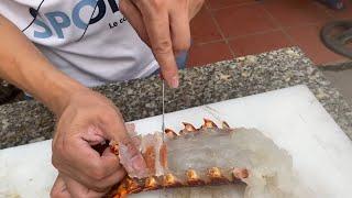 Red Dragon Lobster Sashimi and Cooking in Vietnam - Vietnam seafood street food