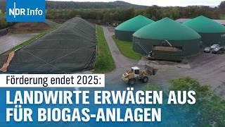 Schluss mit Biogas? Was das Ende der staatlichen Förderung für Landwirte bedeutet | NDR Info