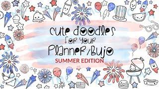 Cute 4th of July Doodles - DIY coloring page